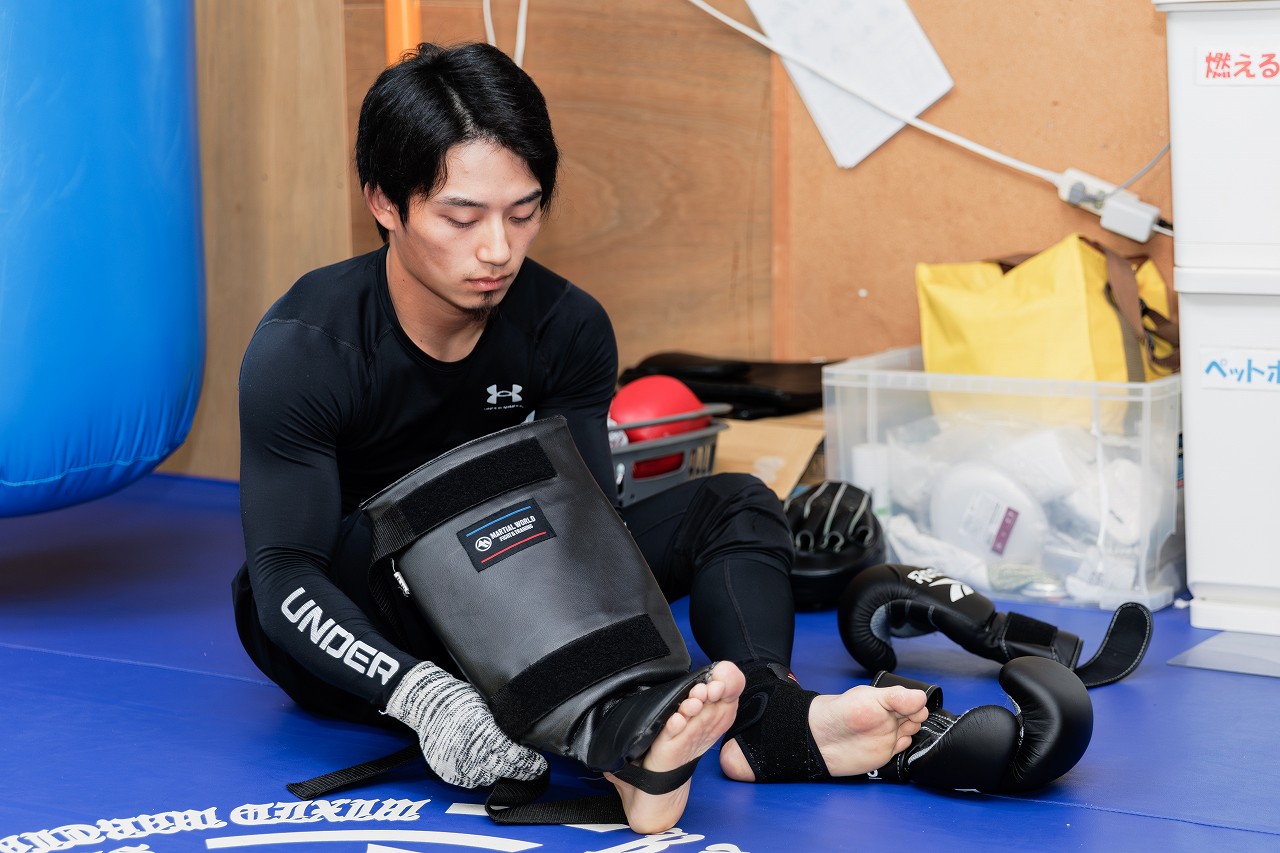 寝屋川市の格闘技ジム修斗GYMS直心会 キックボクシングクラス 準備